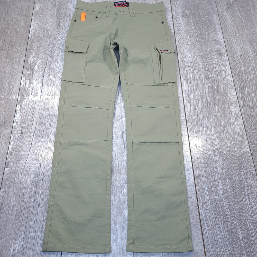 Superdry Cargo Pants Mens 30x30 Green International Straight Utility Trousers